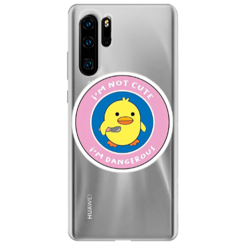 Huawei P30 Pro I m dangerus Transparent Silicone TPU Θήκη
