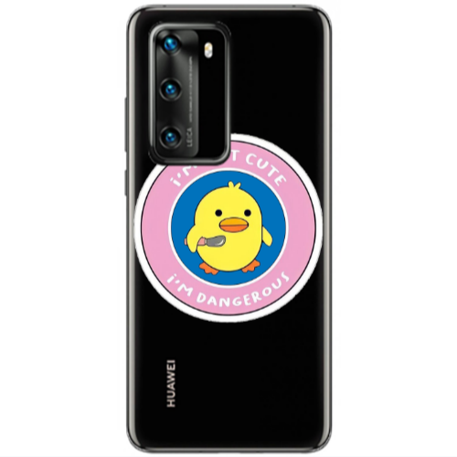 Huawei P40 I m dangerus Transparent Silicone TPU Θήκη