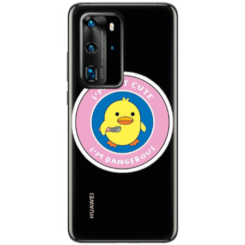 Huawei P40 Pro I m dangerus Transparent Silicone TPU Θήκη