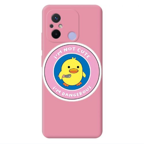 Xiaomi Redmi 12C I m dangerus Pink Colored Silicone TPU Θήκη