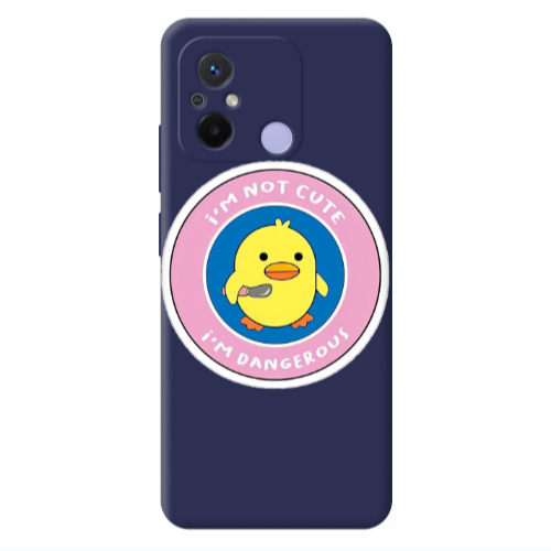 Xiaomi Redmi 12C I m dangerus Dark blue Colored Silicone TPU Θήκη