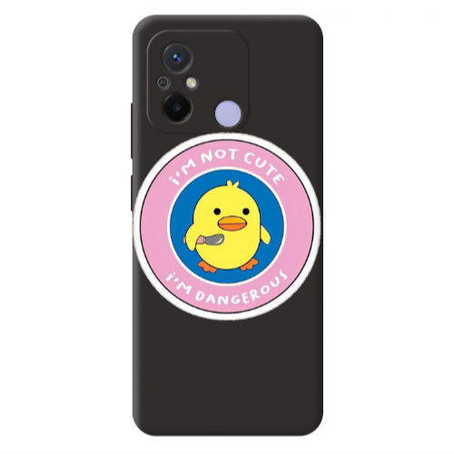 Xiaomi Redmi 12C I m dangerus Black Colored Silicone TPU Θήκη