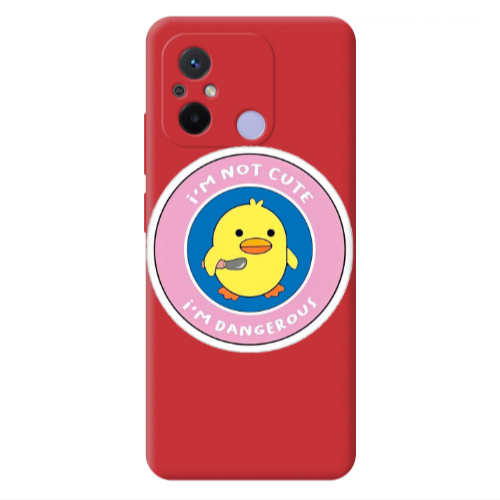 Xiaomi Redmi 12C I m dangerus Red Colored Silicone TPU Θήκη