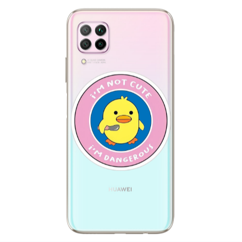 Huawei P40 Lite I m dangerus Transparent Silicone TPU Θήκη