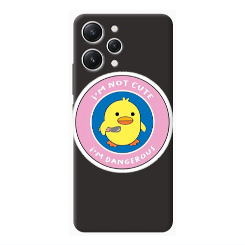 Xiaomi Redmi 12 I m dangerus Black Colored Silicone TPU Θήκη