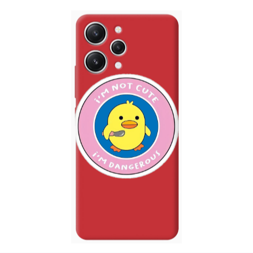 Xiaomi Redmi 12 I m dangerus Red Colored Silicone TPU Θήκη