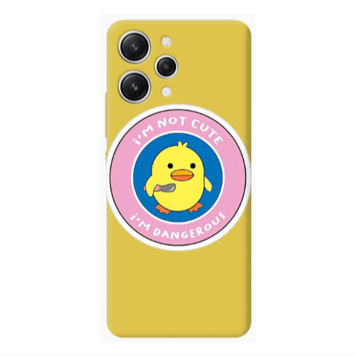 Xiaomi Redmi 12 I m dangerus Yellow Colored Silicone TPU Θήκη