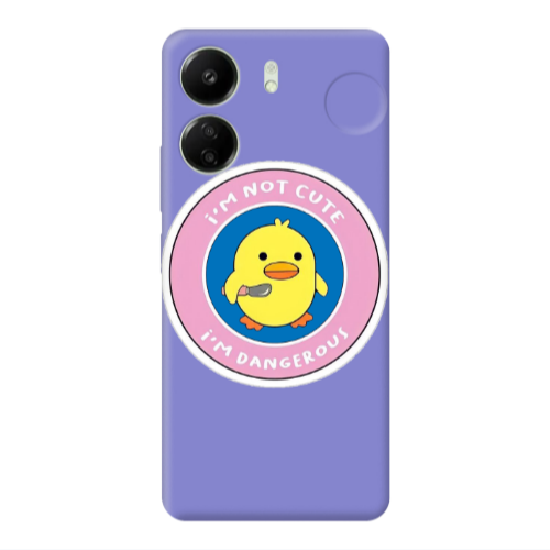 Xiaomi Redmi 13C I m dangerus Purple Colored Silicone TPU Θήκη