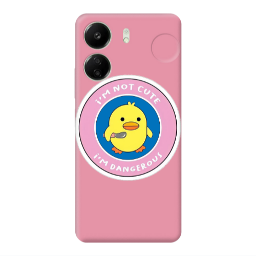 Xiaomi Redmi 13C I m dangerus Pink Colored Silicone TPU Θήκη