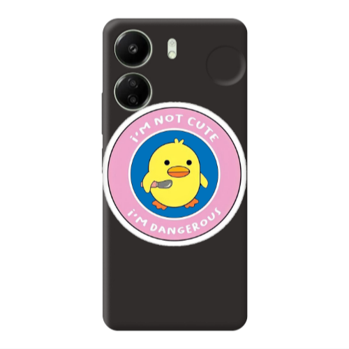Xiaomi Redmi 13C I m dangerus Black Colored Silicone TPU Θήκη