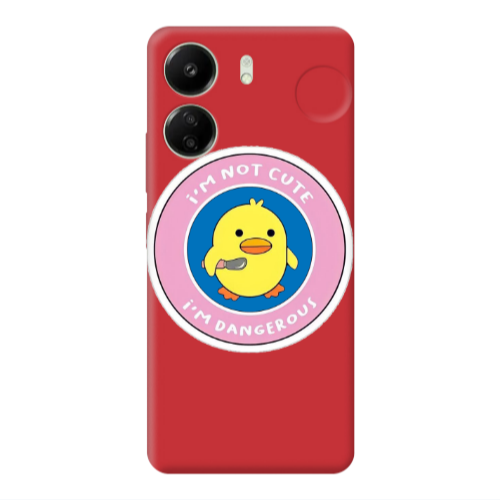 Xiaomi Redmi 13C I m dangerus Red Colored Silicone TPU Θήκη