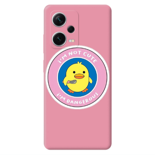 Xiaomi Poco X5 I m dangerus Pink Colored Silicone TPU Θήκη