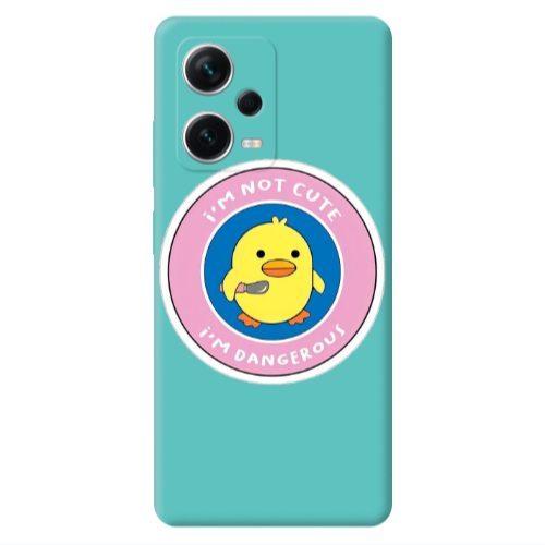 Xiaomi Poco X5 I m dangerus Turquoise Colored Silicone TPU Θήκη