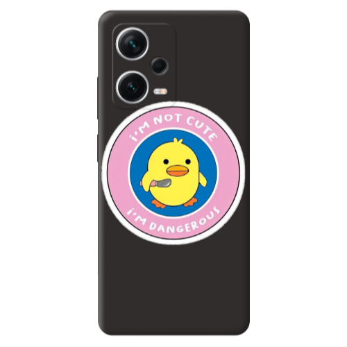 Xiaomi Poco X5 I m dangerus Black Colored Silicone TPU Θήκη