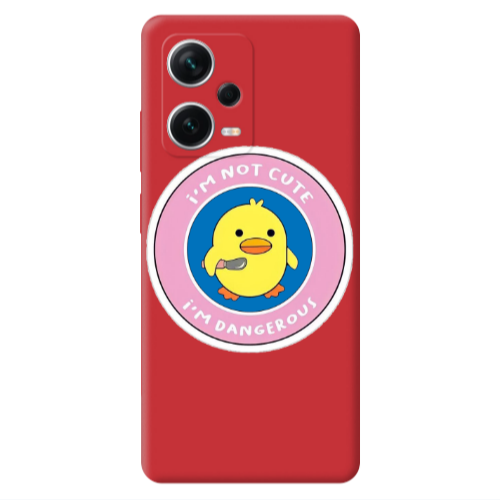 Xiaomi Poco X5 I m dangerus Red Colored Silicone TPU Θήκη