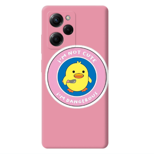 Xiaomi Poco X5 Pro I m dangerus Pink Colored Silicone TPU Θήκη