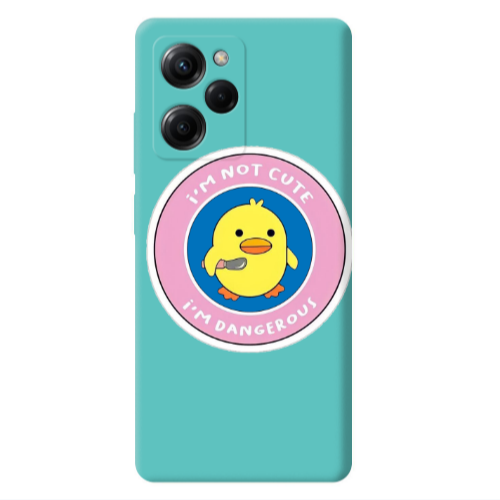 Xiaomi Poco X5 Pro I m dangerus Turquoise Colored Silicone TPU Θήκη