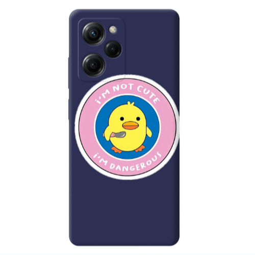Xiaomi Poco X5 Pro I m dangerus Dark blue Colored Silicone TPU Θήκη
