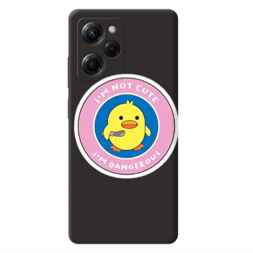 Xiaomi Poco X5 Pro I m dangerus Black Colored Silicone TPU Θήκη