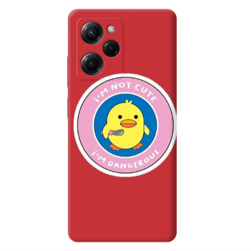 Xiaomi Poco X5 Pro I m dangerus Red Colored Silicone TPU Θήκη