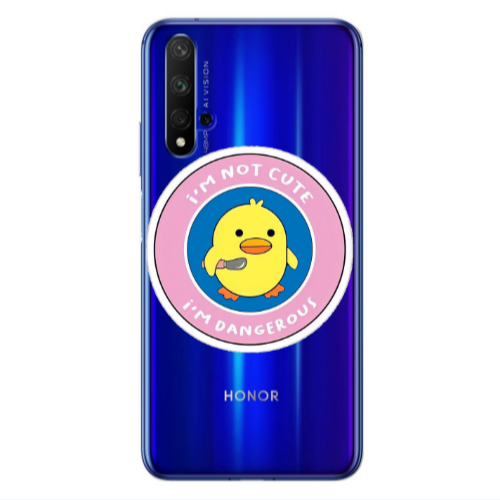 Huawei Nova 5 T I m dangerus Transparent Silicone TPU Θήκη