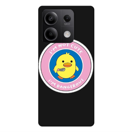 Xiaomi Redmi Note 13 5G I m dangerus Black Colored Silicone TPU Θήκη