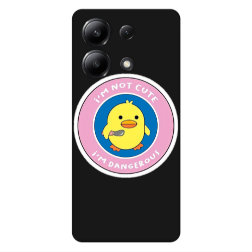 Xiaomi Redmi Note 13 4G I m dangerus Black Colored Silicone TPU Θήκη