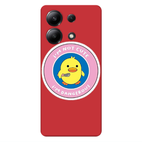Xiaomi Redmi Note 13 4G I m dangerus Red Colored Silicone TPU Θήκη