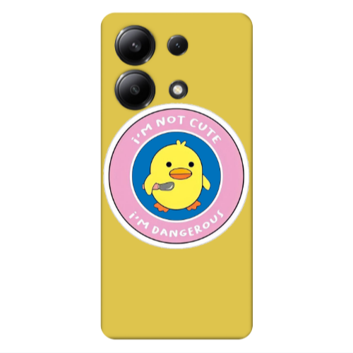 Xiaomi Redmi Note 13 4G I m dangerus Yellow Colored Silicone TPU Θήκη