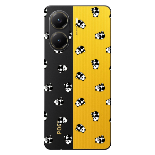 Xiaomi Poco X7 Pro Small Pandas Transparent Silicone TPU Θήκη