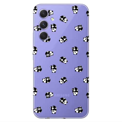 Samsung A26 Small Pandas Transparent Silicone TPU Θήκη