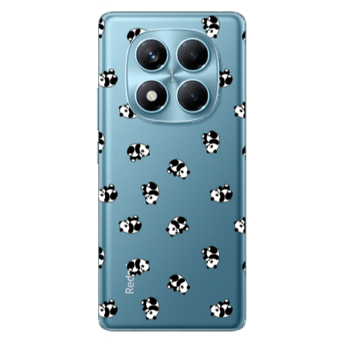 Xiaomi Redmi Note 14 Pro Small Pandas Transparent Silicone TPU Θήκη