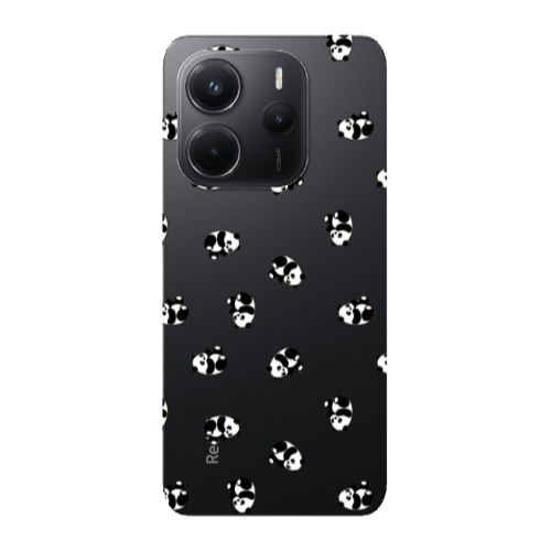 Xiaomi Redmi Note 14 Small Pandas Transparent Silicone TPU Θήκη