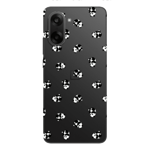 Oneplus Nord CE 5 Small Pandas Transparent Silicone TPU Θήκη
