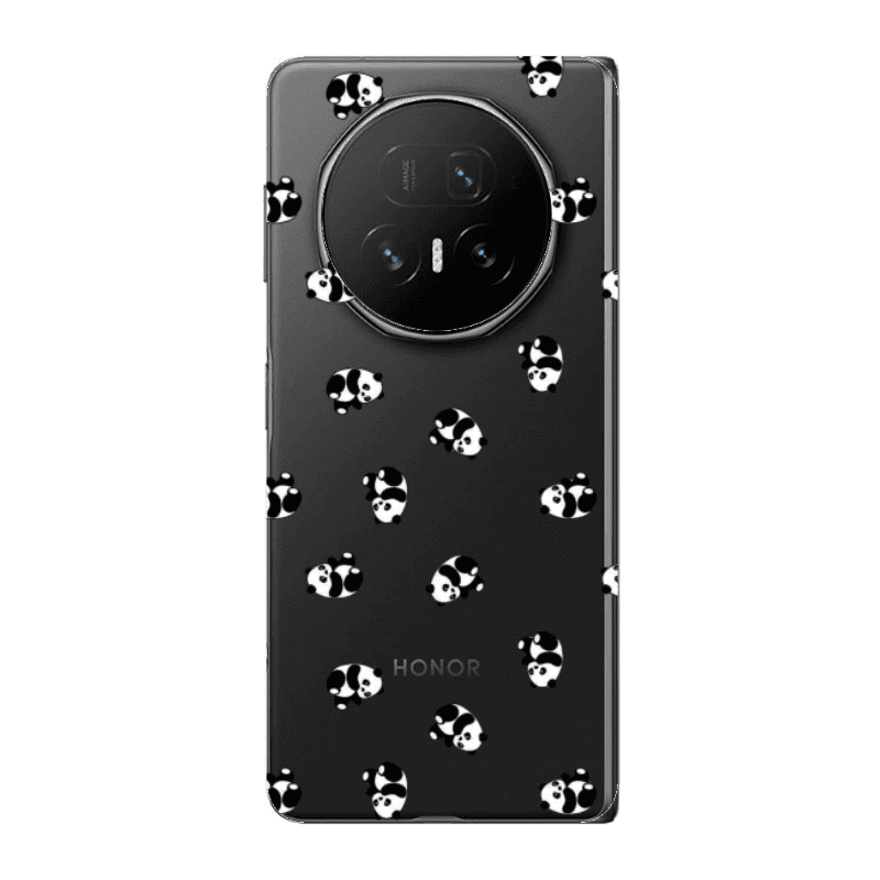 Honor Magic V5 Small Pandas Transparent Silicone TPU Θήκη