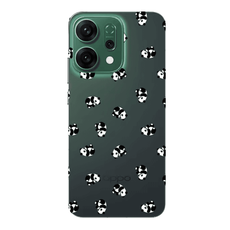 Oppo RENO 14 Small Pandas Transparent Silicone TPU Θήκη