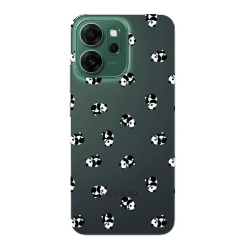 Oppo 14 F Small Pandas Transparent Silicone TPU Θήκη