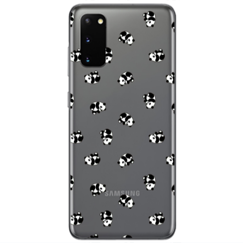 Samsung S20 Small Pandas Transparent Silicone TPU Θήκη