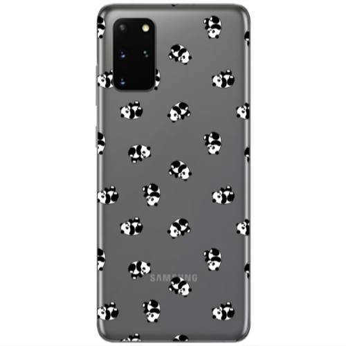 Samsung S20 Plus Small Pandas Transparent Silicone TPU Θήκη