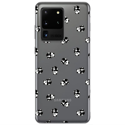 Samsung S20 Ultra Small Pandas Transparent Silicone TPU Θήκη