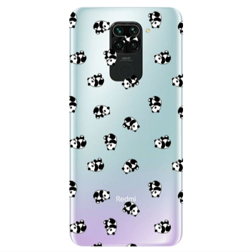 Xiaomi Redmi Note 9 Small Pandas Transparent Silicone TPU Θήκη