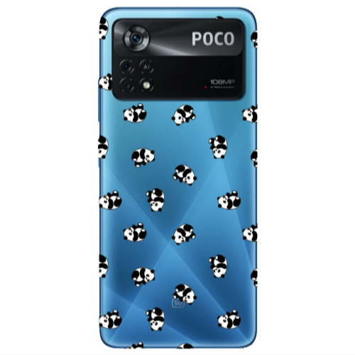 Xiaomi Poco X4 Pro Small Pandas Transparent Silicone TPU Θήκη