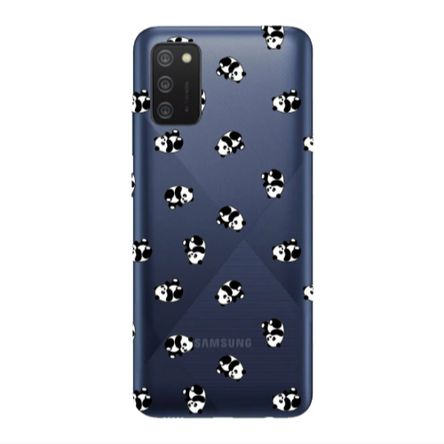 Samsung A03S Small Pandas Transparent Silicone TPU Θήκη