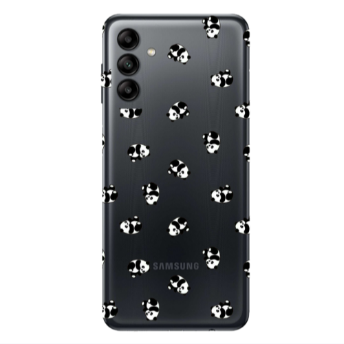 Samsung A04S Small Pandas Transparent Silicone TPU Θήκη