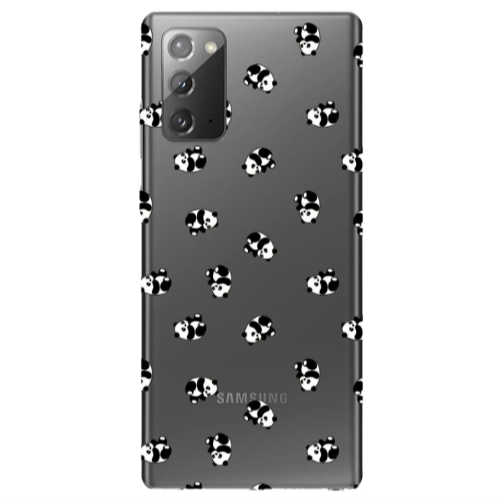 Samsung Note 20 Small Pandas Transparent Silicone TPU Θήκη