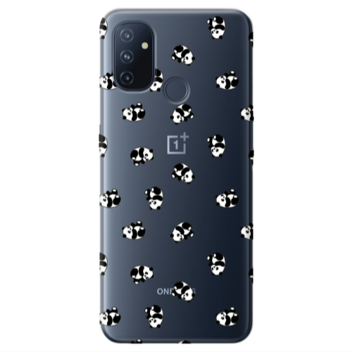 Oneplus Nord 100 Small Pandas Transparent Silicone TPU Θήκη