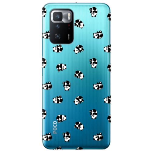 Xiaomi Poco X3 GT Small Pandas Transparent Silicone TPU Θήκη