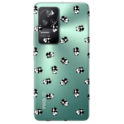 Xiaomi Poco F4 Small Pandas Transparent Silicone TPU Θήκη