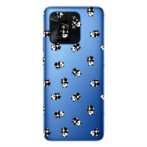 Xiaomi Poco C40 Small Pandas Transparent Silicone TPU Θήκη