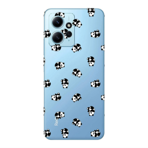 Xiaomi Redmi Note 12 4G Small Pandas Transparent Silicone TPU Θήκη